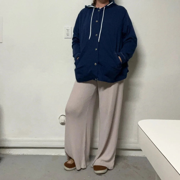 Sag Harbor sport hoodie size 2X cotton blend button down hoodie sweater pockets - Picture 1 of 10